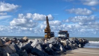 La Costa: Reactivan la obra de protección del frente costero en Las Toninas