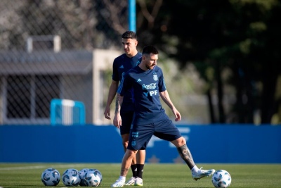 Selección Argentina: práctica con Messi y Dibu, pero sin Di María