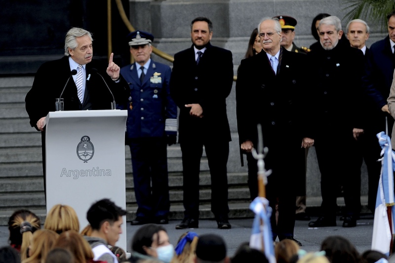Día de la Bandera: El Presidente encabezó el acto oficial y rememoró a Belgrano