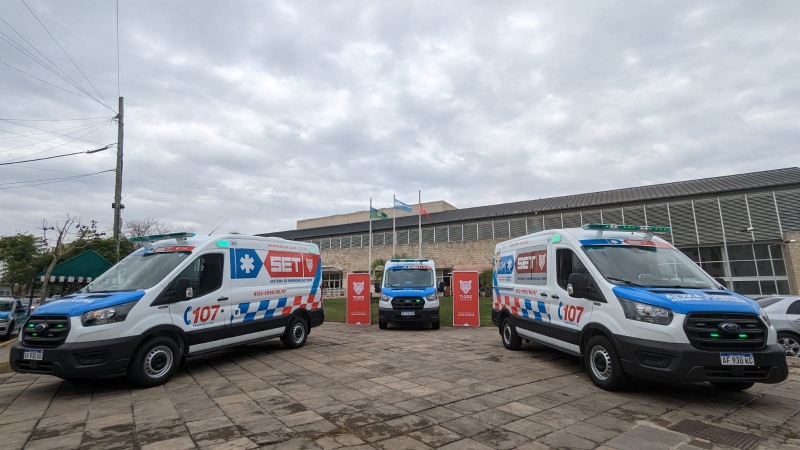 Tigre: El municipio sumó 3 nuevas ambulancias al Sistema de Emergencias
