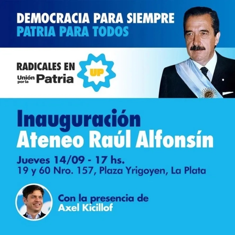 Kicillof inaugura en La Plata la unidad básica Raúl Alfonsín